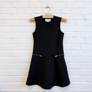 ZARA black structured black open back dress